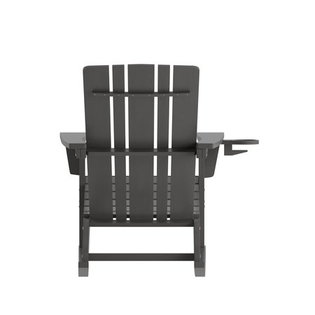 Flash Furniture Gray Adirondack Rocking Chair with Cupholder LE-HMP-1045-31-GY-GG